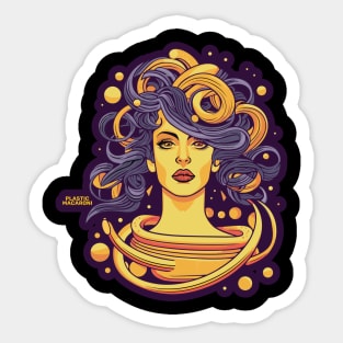 Plastic Macaroni Boho Trippy Hippy Debutant Sticker